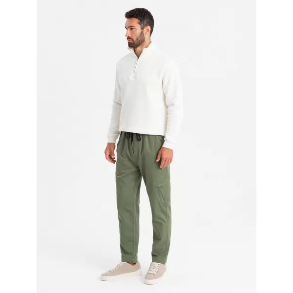  Pánske nohavice OMBRE om-pajo-0199 Olive 