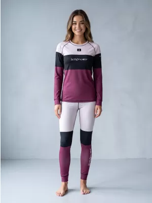 Dámske prémiové funkčné termo nohavice ALTISPORT VOJ/ALW051TER02 BORDOVÁ