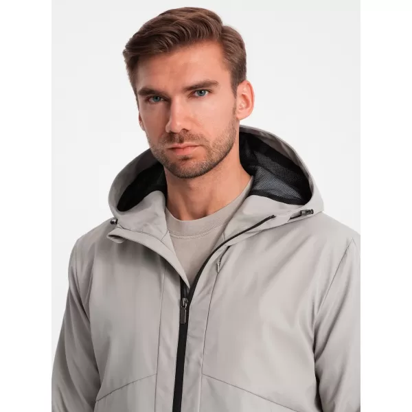  Pánska bunda OMBRE om-janp-0149 šedá 