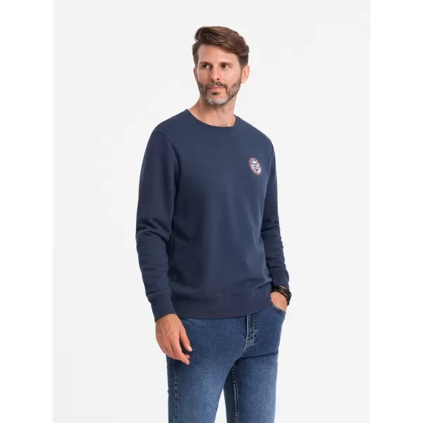  Pánska mikina OMBRE om-ssnz-0134 NAVY MRY 