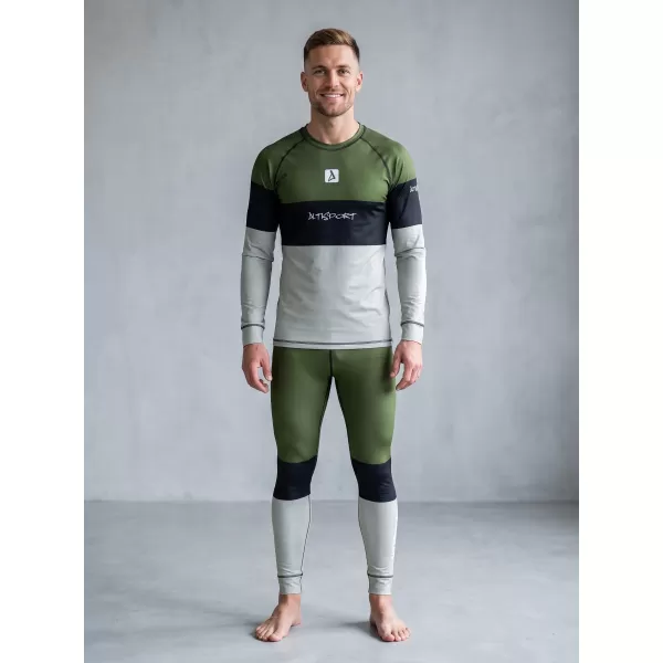  Prémiové pánske funkčné termo nohavice ALTISPORT VOJ/ALM051TER02 KAKI 