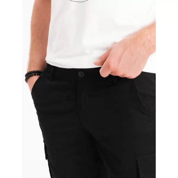 Pánske šortky OMBRE OM-SRCG-0133 ČIERNA 