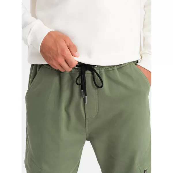  Pánske nohavice OMBRE om-pajo-0199 Olive 
