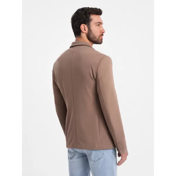  Pánska bunda OMBRE om-blzb-0127 tmavá béžová 