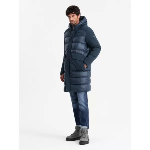  Pánska bunda OMBRE om-jalj-0165 NAVY MRUE 