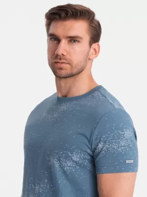 Pánske tričko OMBRE OM-TSFP-0179 Blue Denim