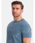 Pánske tričko OMBRE OM-TSFP-0179 Blue Denim