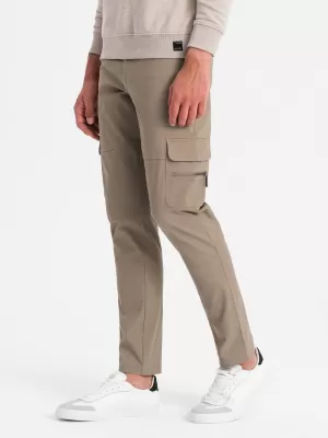 Pánske nohavice OMBRE om pacg-0204 khaki