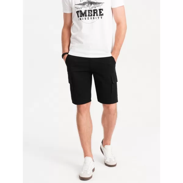  Pánske šortky OMBRE OM-SRCG-0133 ČIERNA 