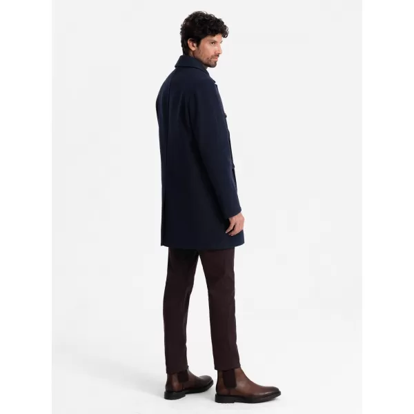  Pánsky kabát OMBRE Om-Cowc-0109 Indigo 