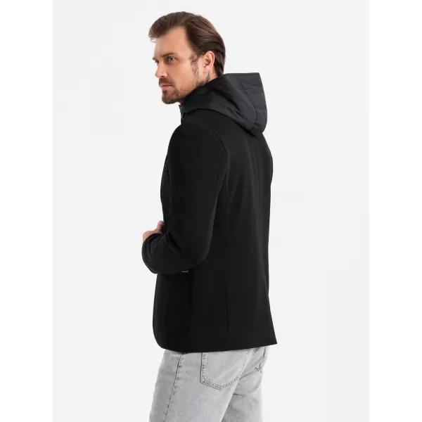  Pánska bunda OMBRE om-blzb-0133 čierna 