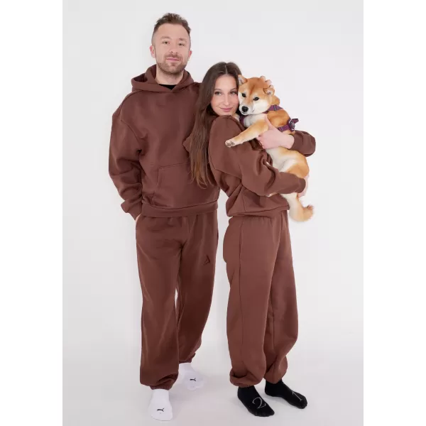  Pánske tepláky ALTISPORT BYB/ALM002BY286 ČOKOLÁDOVO HNEDÁ 
