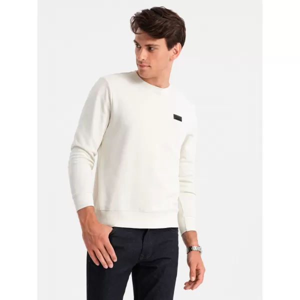  Pánska mikina OMBRE OM-SSNZ-0136 KRÉM 