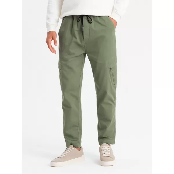  Pánske nohavice OMBRE om-pajo-0199 Olive 