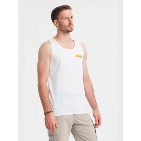  Pánske tielko OMBRE OM-TSTT-0191 WHITE 
