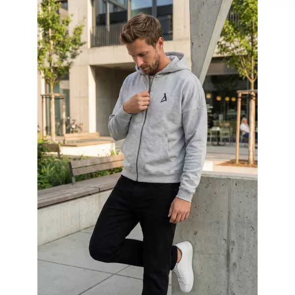  Pánska mikina na zips z 90. rokov ALTISPORT BYB/ALM002BY254 TMAVOSIVÝ MELÍR 