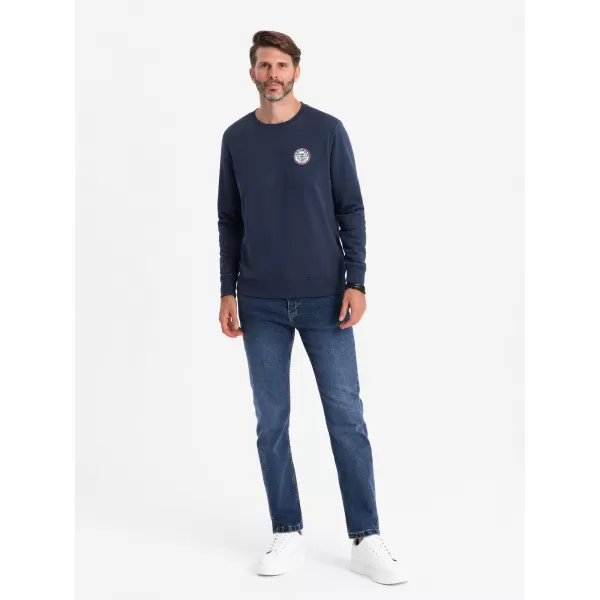  Pánska mikina OMBRE om-ssnz-0134 NAVY MRY 
