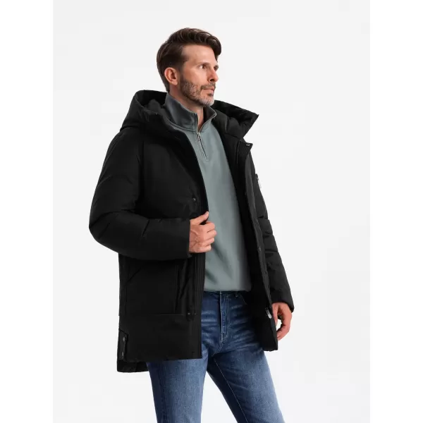  Pánska bunda OMBRE om-jalj-0202 čierna 