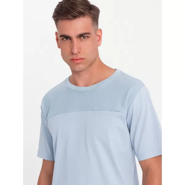  Pánske tričko OMBRE OM-TSCT-0171 SVETLO MODRÁ 