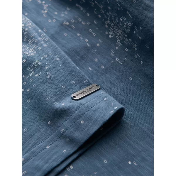  Pánske tričko OMBRE OM-TSFP-0179 Blue Denim 