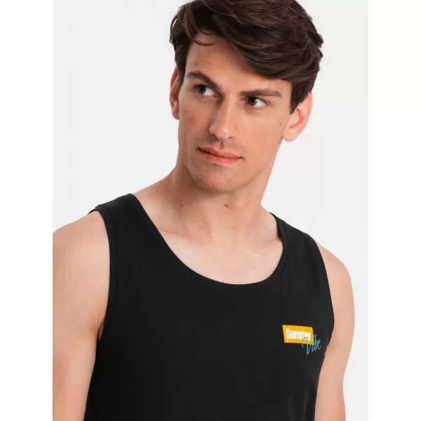  Pánske tielko OMBRE OM-TSTT-0191 BLACK 