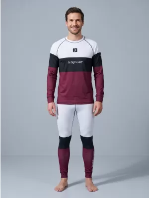 Prémiové pánske funkčné termo nohavice ALTISPORT VOJ/ALM051TER02 BORDOVÁ