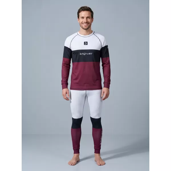  Prémiové pánske funkčné termo nohavice ALTISPORT VOJ/ALM051TER02 BORDOVÁ 