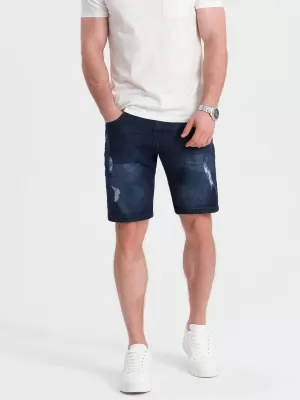 Pánske šortky OMBRE om-srds-0146 tmavo modrá