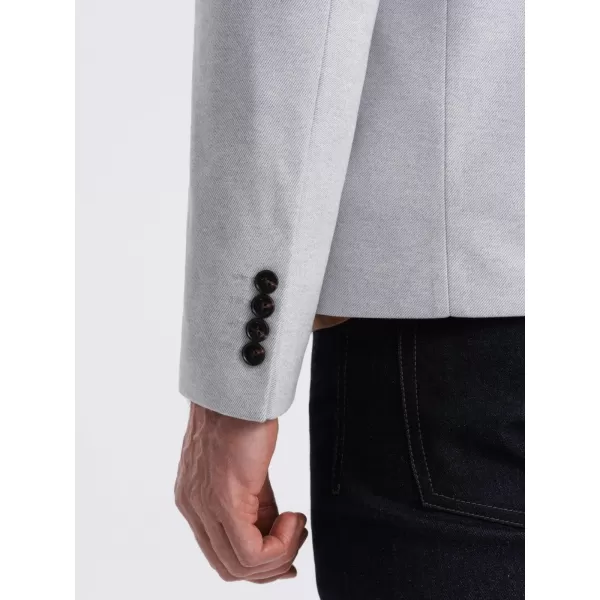  Pánska bunda OMBRE om-blzb-0131 šedá melange 