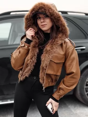 Dámska bunda DSTREET SOFTREBEL TY4761 KARAMEL