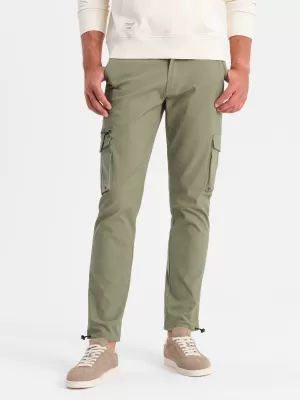 Pánske nohavice OMBRE om pacg-0196 Olive
