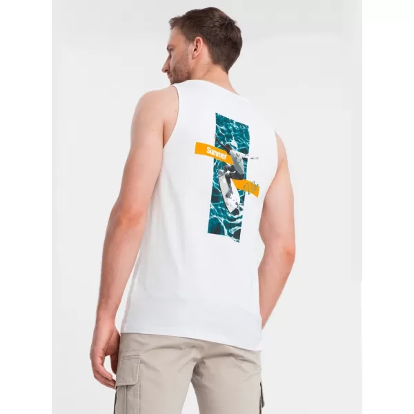  Pánske tielko OMBRE OM-TSTT-0191 WHITE 