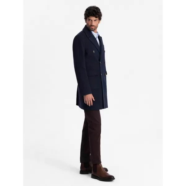  Pánsky kabát OMBRE Om-Cowc-0109 Indigo 