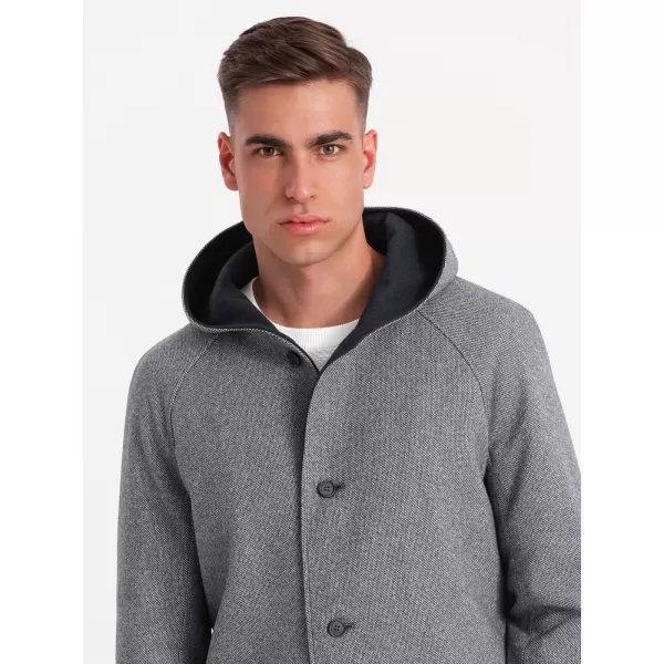  Pánsky kabát OMBRE Om-Cowc-0122 Navy modrá 