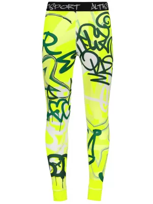 Prémiové pánske funkčné termo nohavice ALTISPORT VOJ/ALM054TER02 FLUORESCENČNÁ ZELENÁ