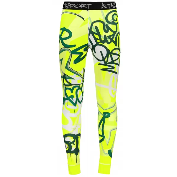  Prémiové pánske funkčné termo nohavice ALTISPORT VOJ/ALM054TER02 FLUORESCENČNÁ ZELENÁ 