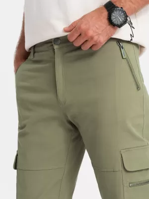 Pánske nohavice OMBRE om-pacg-0204 Olive