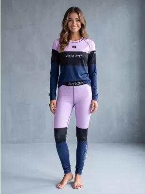 Dámske prémiové funkčné termo nohavice ALTISPORT VOJ/ALW051TER02 FIALOVÁ/MODRÁ