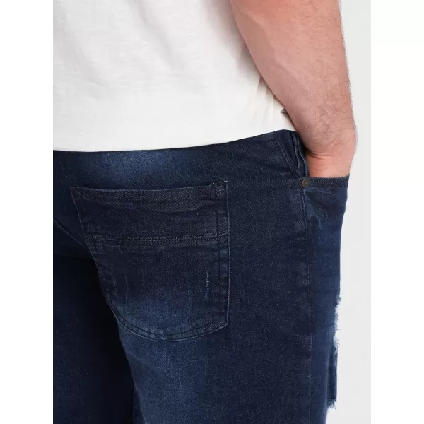  Pánske šortky OMBRE om-srds-0146 tmavo modrá 