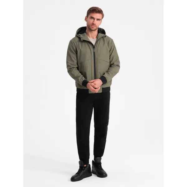  Pánska OMBRE om-janp-0149 Olive bunda 
