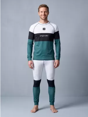 Prémiové pánske funkčné termo nohavice ALTISPORT VOJ/ALM051TER02 BIELA ZELENÁ