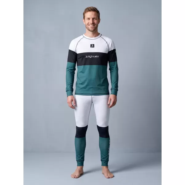  Prémiové pánske funkčné termo nohavice ALTISPORT VOJ/ALM051TER02 BIELA ZELENÁ 