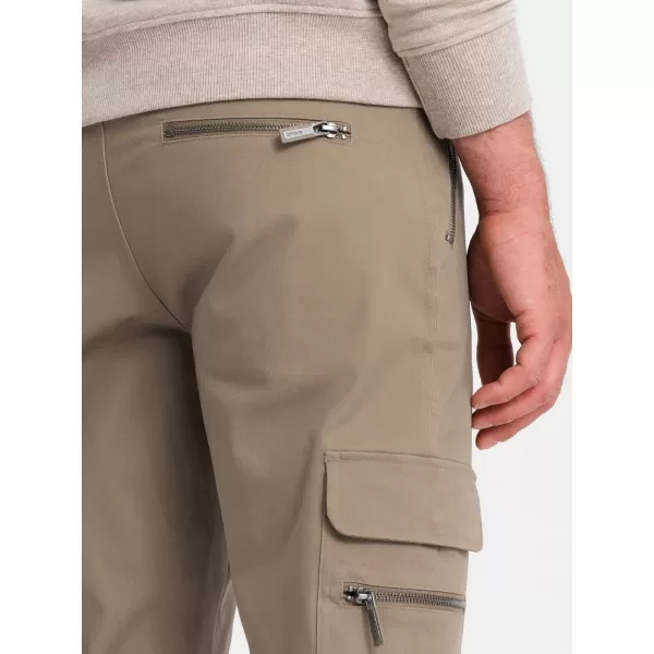  Pánske nohavice OMBRE om pacg-0204 khaki 