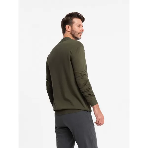  Pánsky sveter OMBRE OM-SWTN-0100 KAKI 