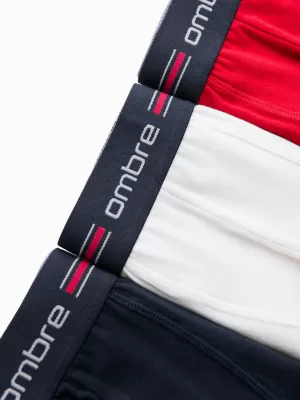 Pánske šortky OMBRE om-unbo-0109 3 balenie mix biele