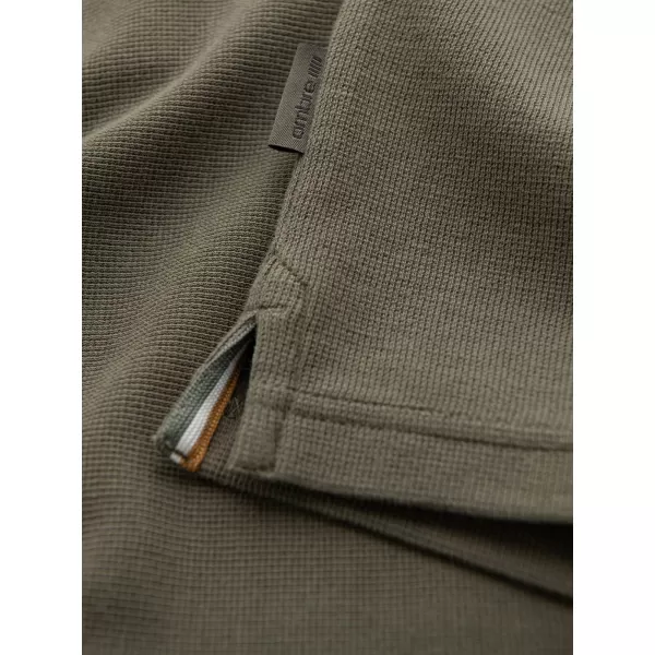  Pánske tričko s Olive s dlhým rukávom OMBRE OM-LSCL-0120 