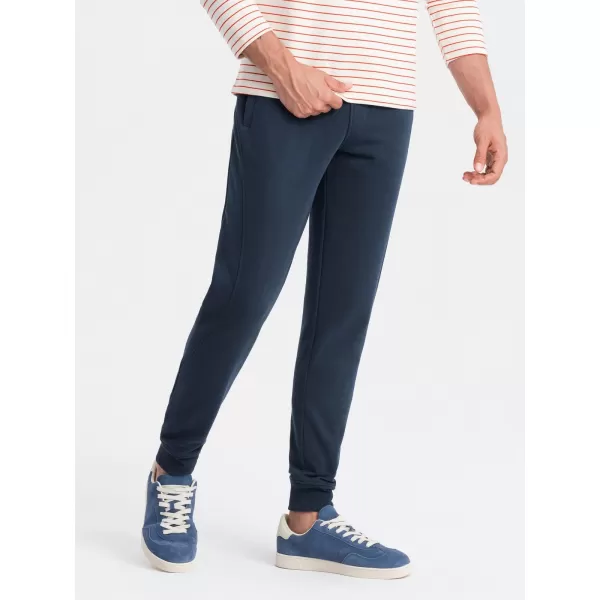  Pánske tepláky OMBRE om -pabs-0174 NAVY BLUE 