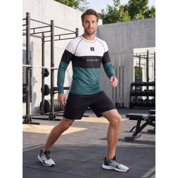  Prémiové pánske funkčné termo tričko s dlhým rukávom ALTISPORT VOJ/ALM051TER01 BIELA ZELENÁ 