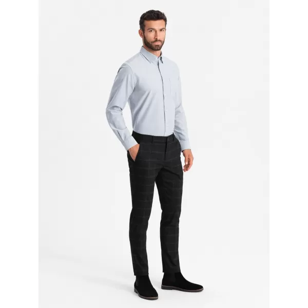  Pánska košeľa OMBRE om-shos-0173 svetlo šedá 