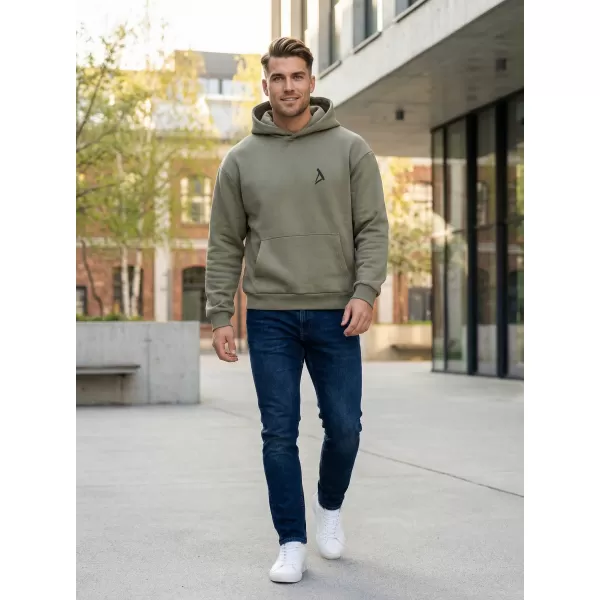  Pánska mikina ALTISPORT BYB/ALM002BY284 OLIVOVÝ 